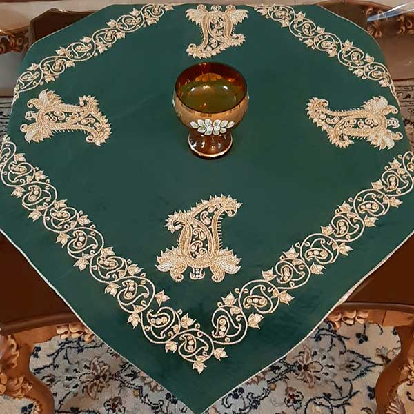 رومیزی مخمل سرمه دوزی